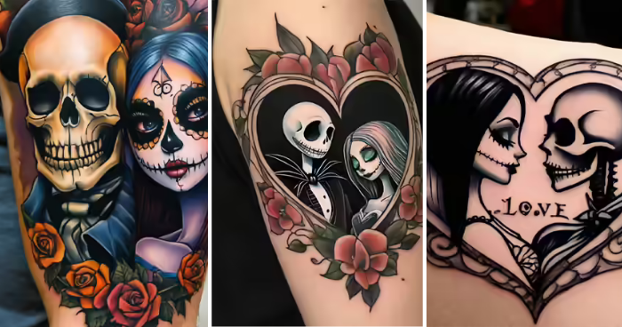 Best Jack and Sally Tattoo Designs for Couples – Unique Love and Movie-Inspired Ink