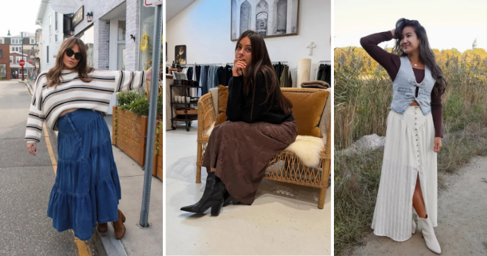 16 Ankle Boots Outfit Ideas with Skirts to Master Effortless Chic