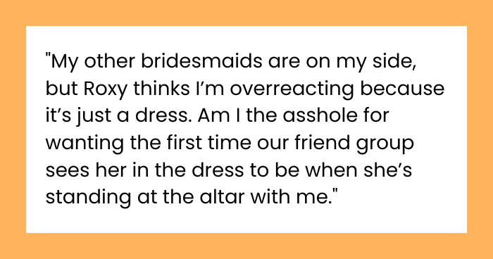 My Bridesmaid Wore Her Wedding Dress to Another Wedding Before Mine AITA for Saying No?